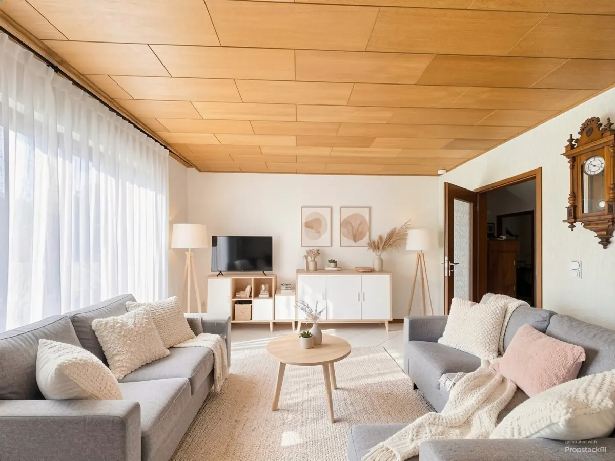 Wohnzimmer EG - Wohnzimmer, Skandinavisch - (KI generiert)